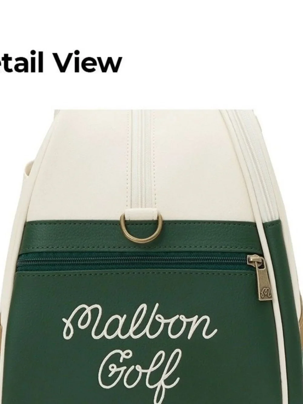 Malbon Golf Green White Travel Duffle Bag Weekender Carry-On Shoulder Strap